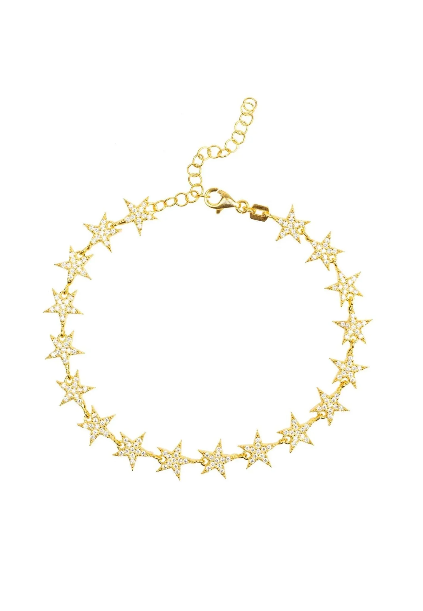 Star Strand Tennis Bracelet Gold