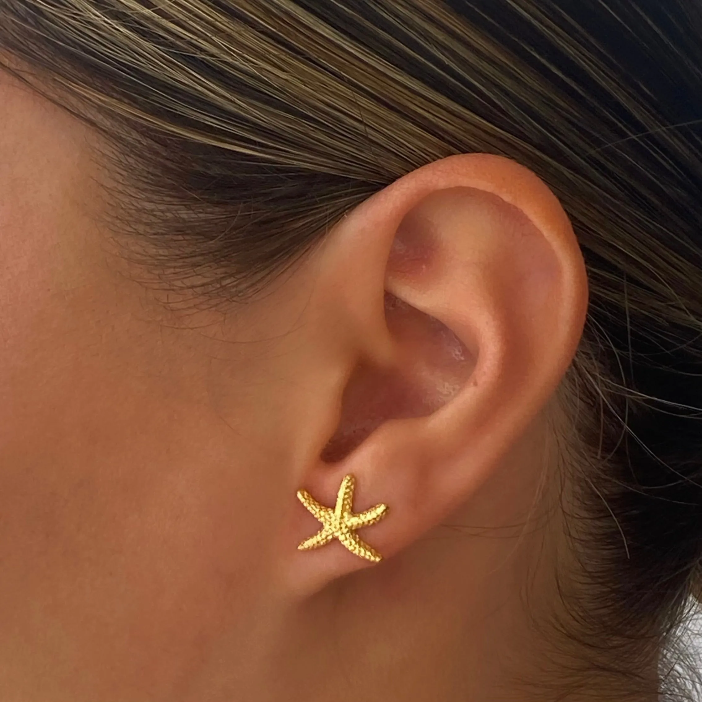 Starfish Studs Gold