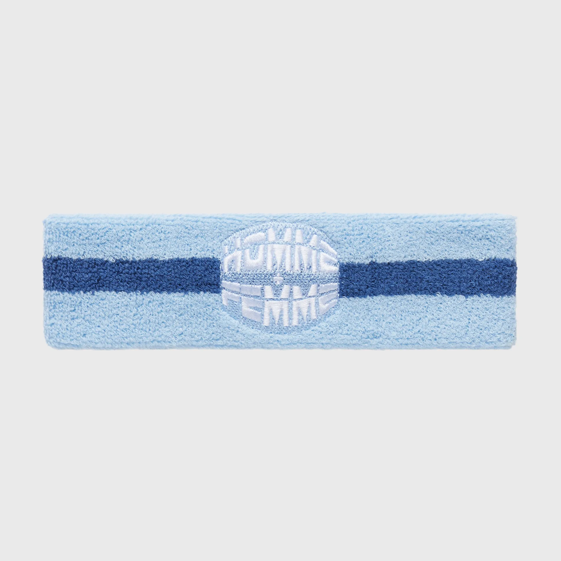 Stripe Logo Headband Blue
