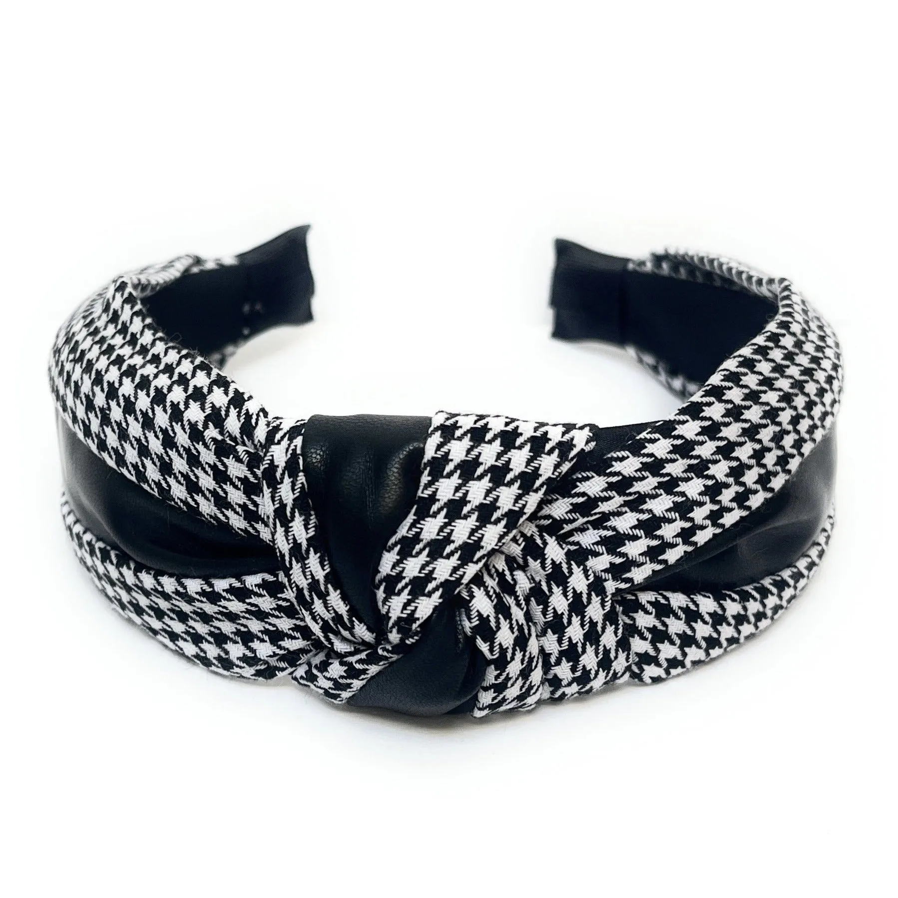 Susan Houndstooth Knot Headband
