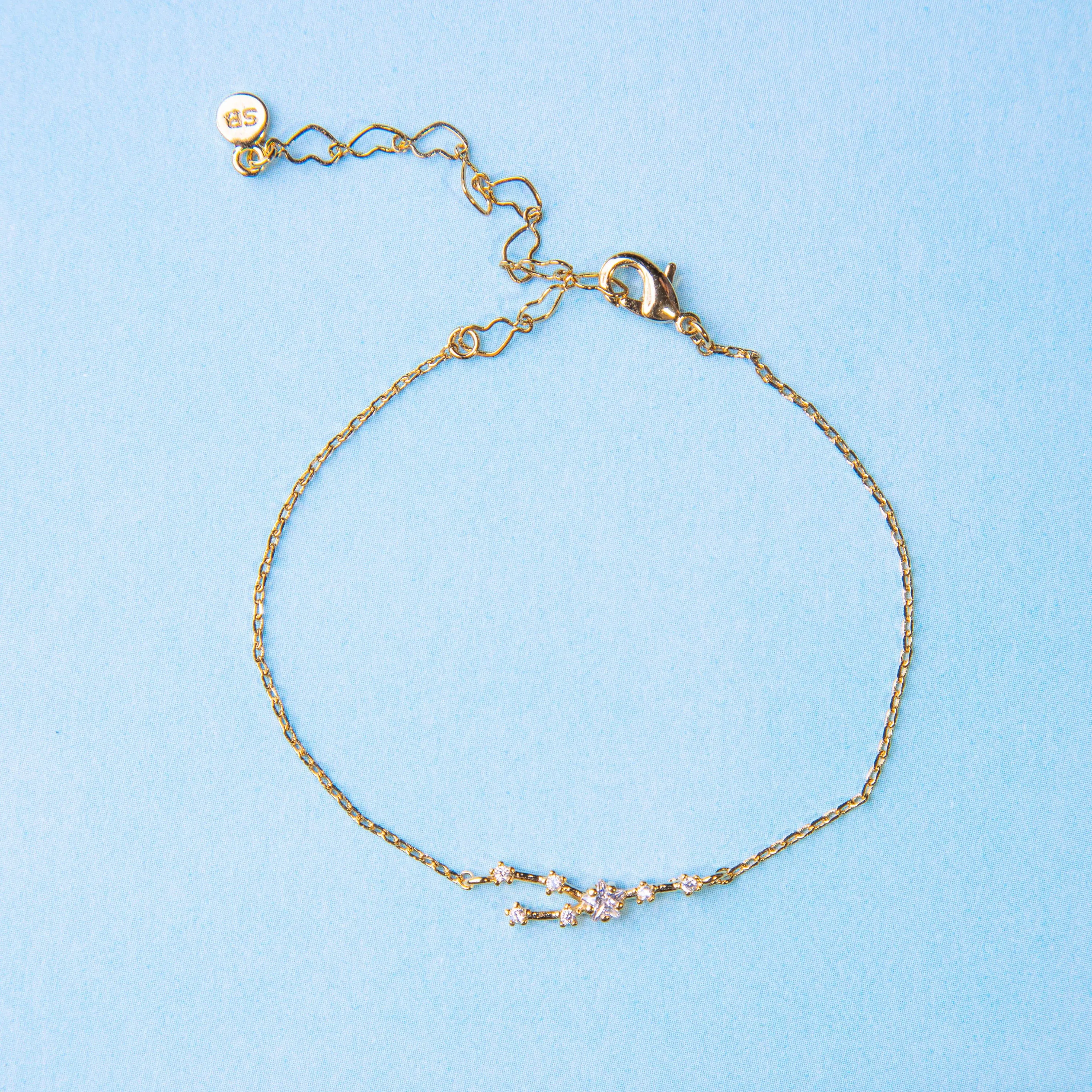 Taurus Zodiac Constellation Bracelet with Zircon
