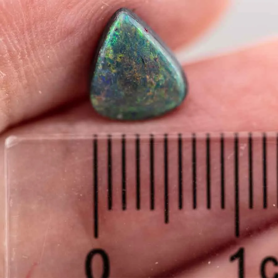 Triangle Natural Australian Black Opal Loose Gemstone 0.98ct
