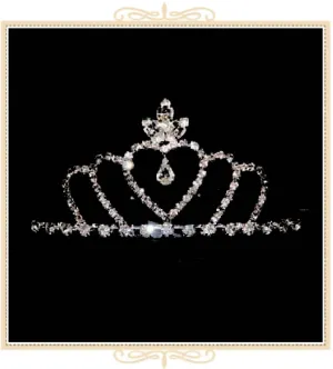 Triple Heart Crown Tiara (15674)