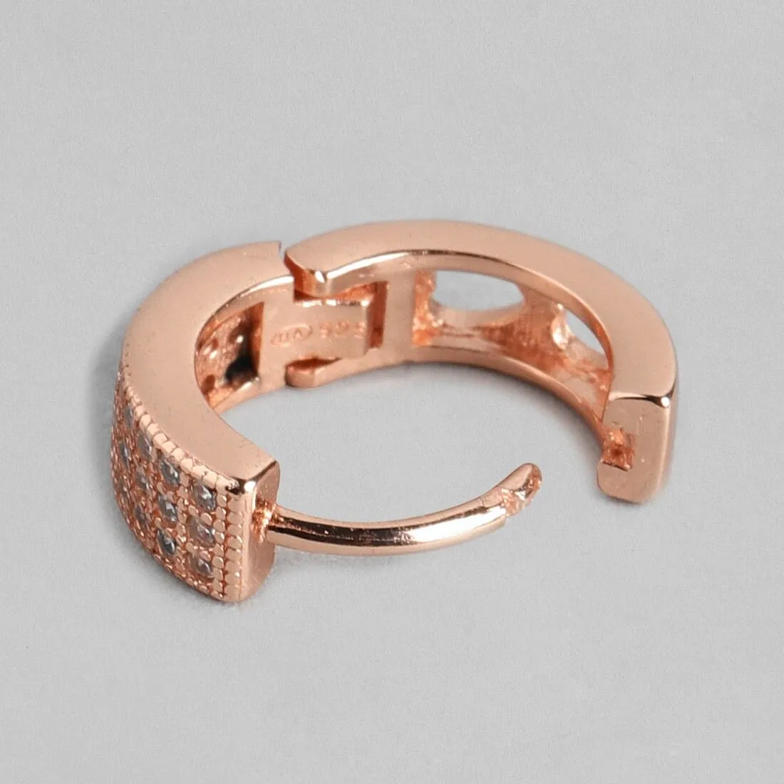 Unapologetic and Gorgeous 925 Silver Hoop Earrings in Rose Gold