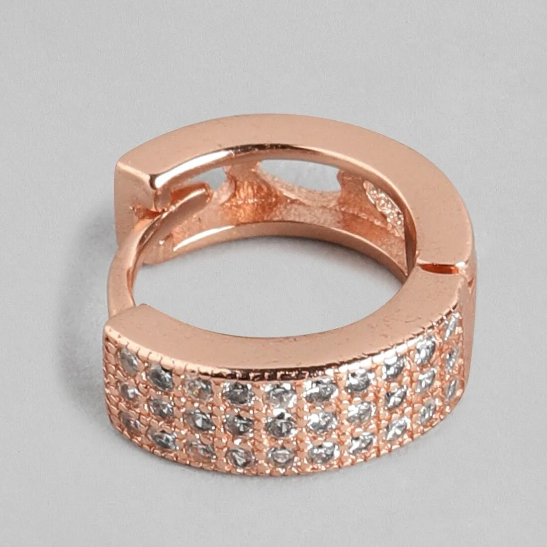 Unapologetic and Gorgeous 925 Silver Hoop Earrings in Rose Gold