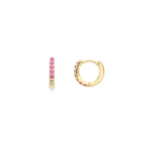 Venus huggie hoops (pink)