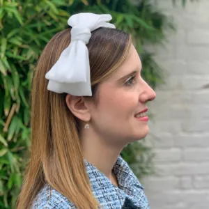 White Fascinator Bow Headband