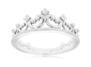 White Gold Stackable Tiara / Crown Band