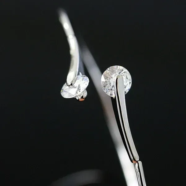 Wholesale Double drill zircon line open Bracelet JDC-BT-d103