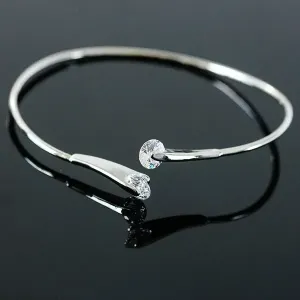 Wholesale Double drill zircon line open Bracelet JDC-BT-d103