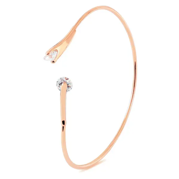 Wholesale Double drill zircon line open Bracelet JDC-BT-d103