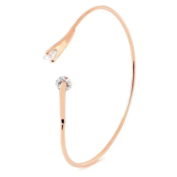 Wholesale Double drill zircon line open Bracelet JDC-BT-d103