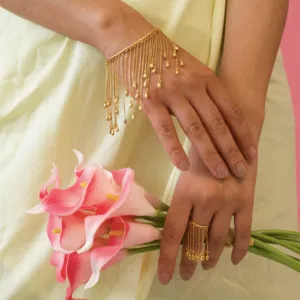 Women Bracelet | Real Mung Beans | 22K Gold Plated