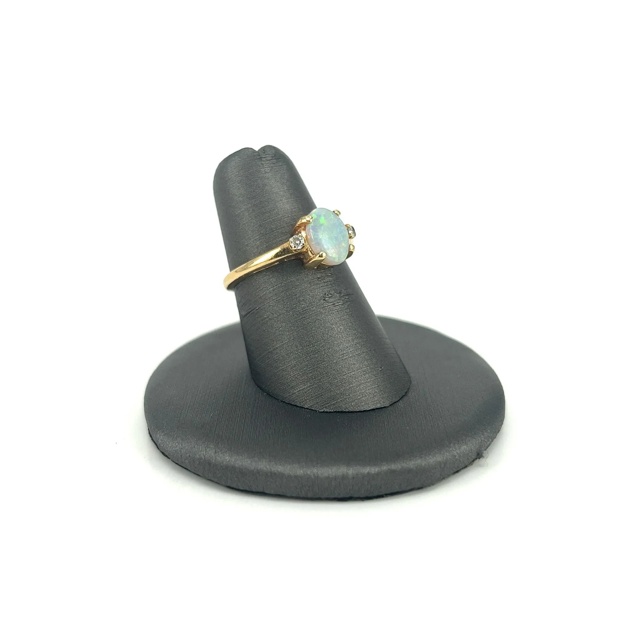 Yellow Gold Ethiopian Opal Ring