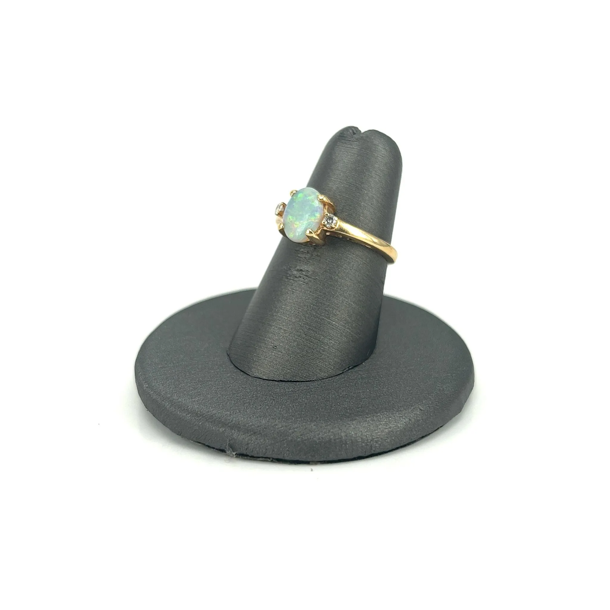 Yellow Gold Ethiopian Opal Ring