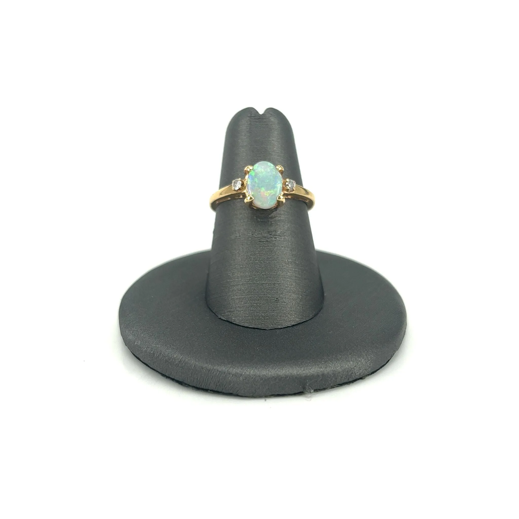 Yellow Gold Ethiopian Opal Ring