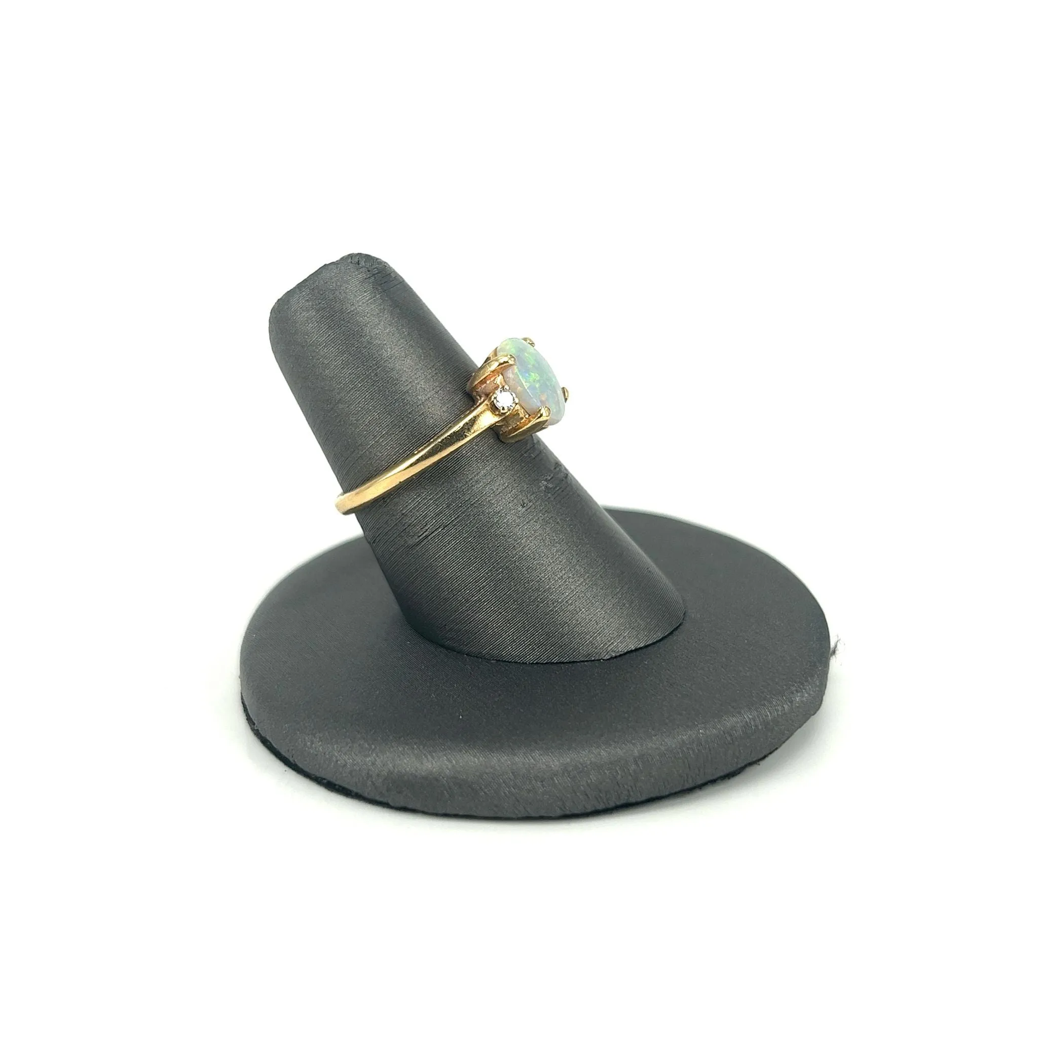 Yellow Gold Ethiopian Opal Ring