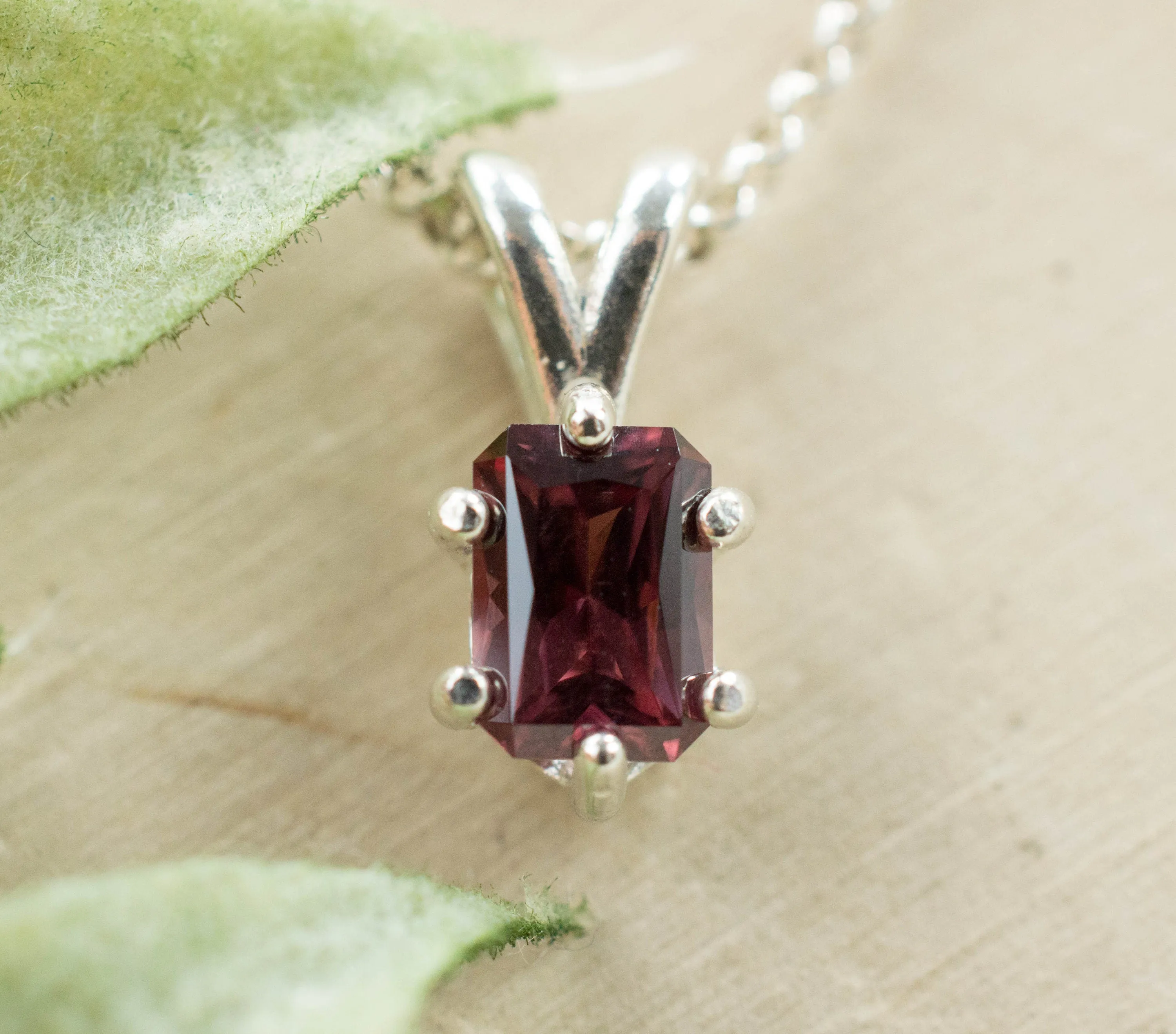 Zircon Pendant, Genuine Untreated Tanzanian Red Zircon