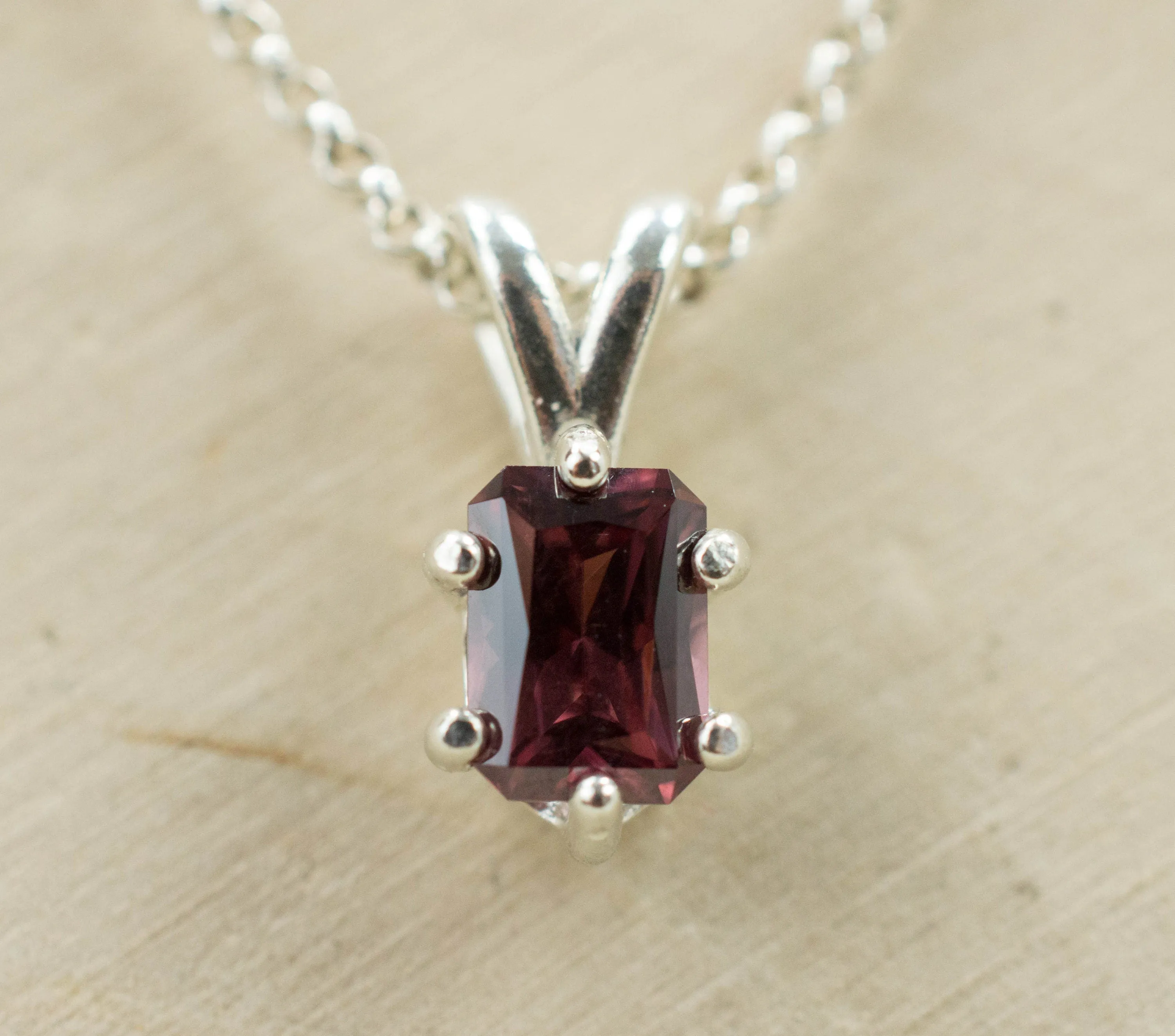 Zircon Pendant, Genuine Untreated Tanzanian Red Zircon