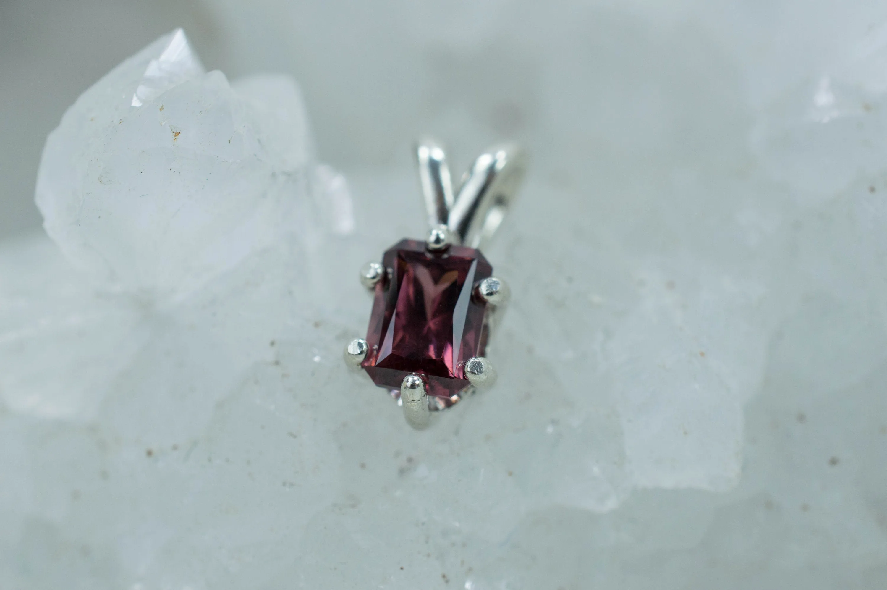 Zircon Pendant, Genuine Untreated Tanzanian Red Zircon