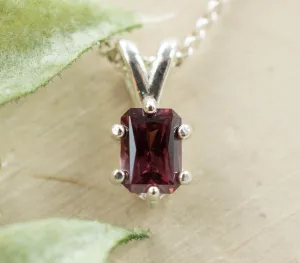 Zircon Pendant, Genuine Untreated Tanzanian Red Zircon